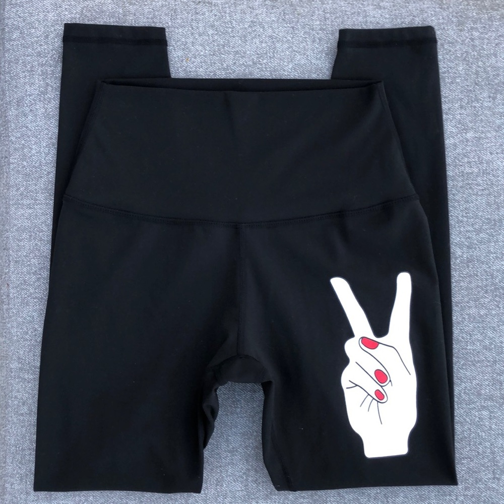 NWOT! - NIKKIb PEACE & LOVE High-Rise Yoga Leggings - Picture 3 of 10